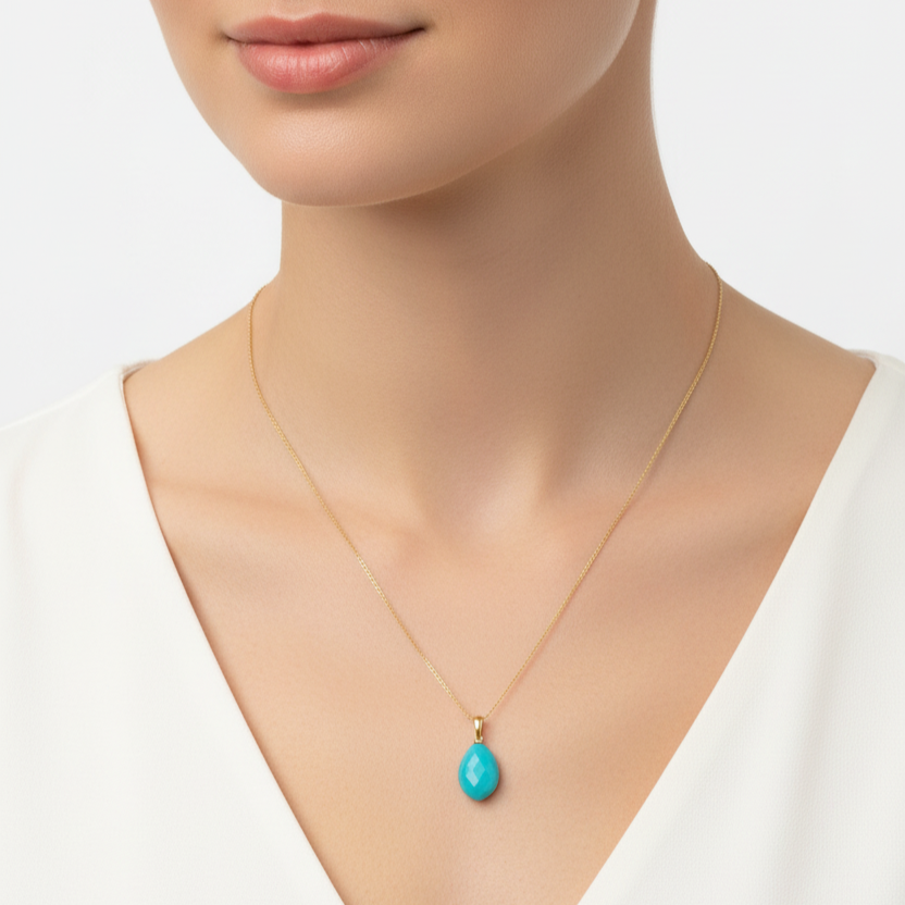 Amazonit Anhänger | 585 Gold