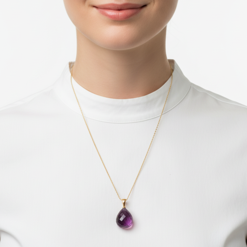 Amethyst Anhänger | 585 Gold
