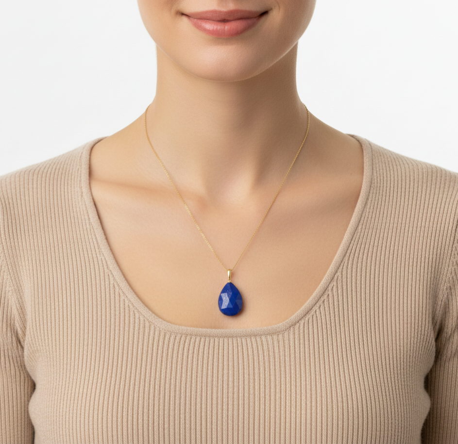 Lapislazuli Anhänger | 585 Gold