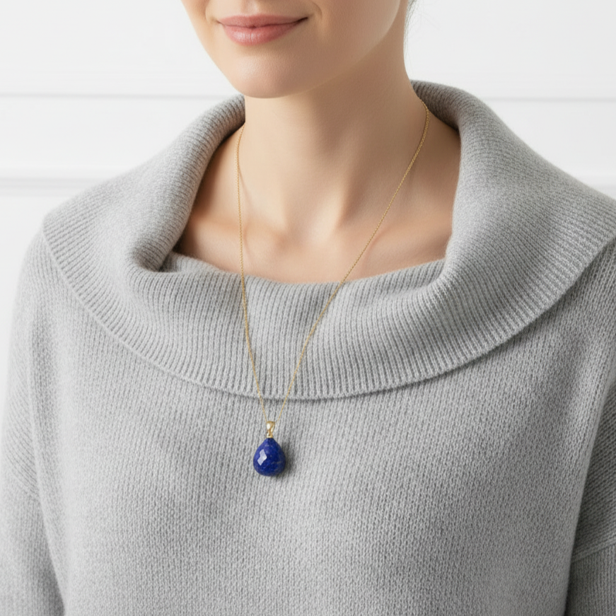 Lapislazuli Anhänger | 585 Gold