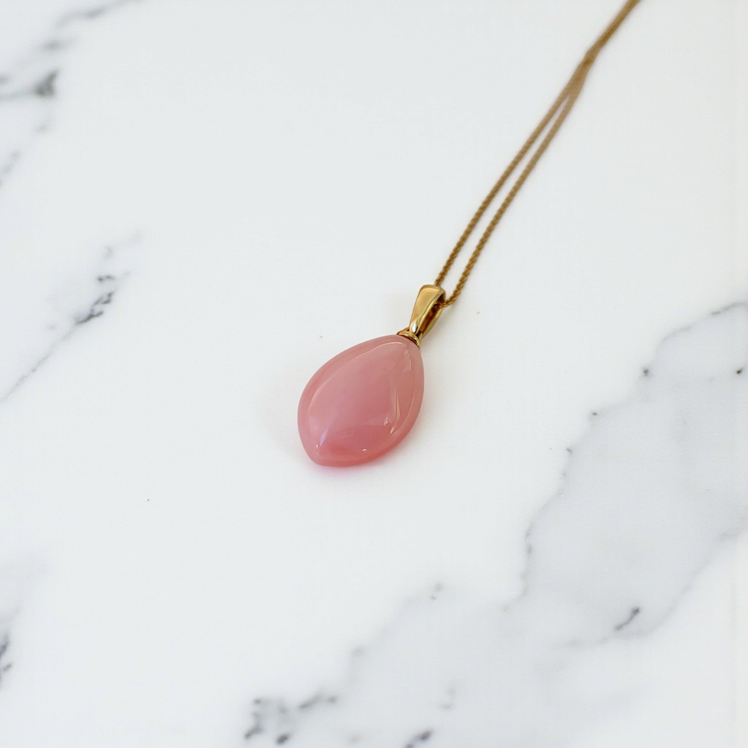 Pinkopal Anhänger | 585 Gold