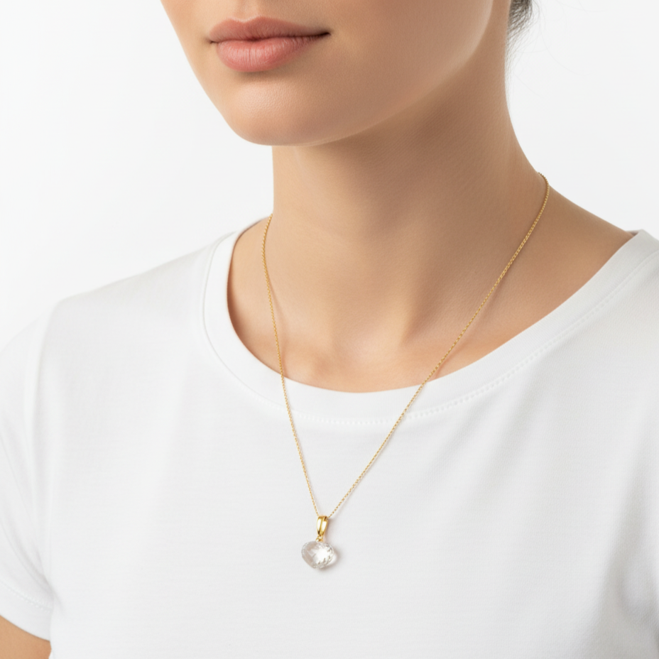 Bergkristall Anhänger | 585 Gold