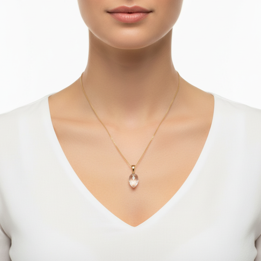 Bergkristall Anhänger | 585 Gold